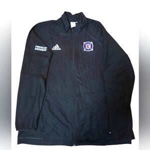 Chicago Fire FC  Black Adidas Climalite Jacket Premium Member Original Logo